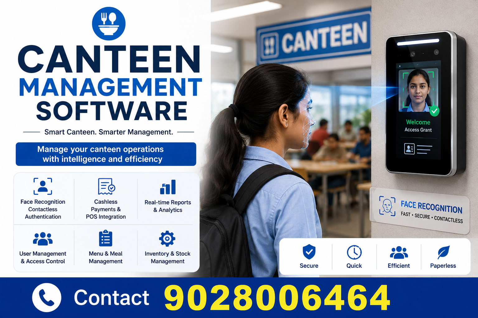 iCafe Canteen Management Software Dashboard Overview - Cashless Cafeteria System Interface